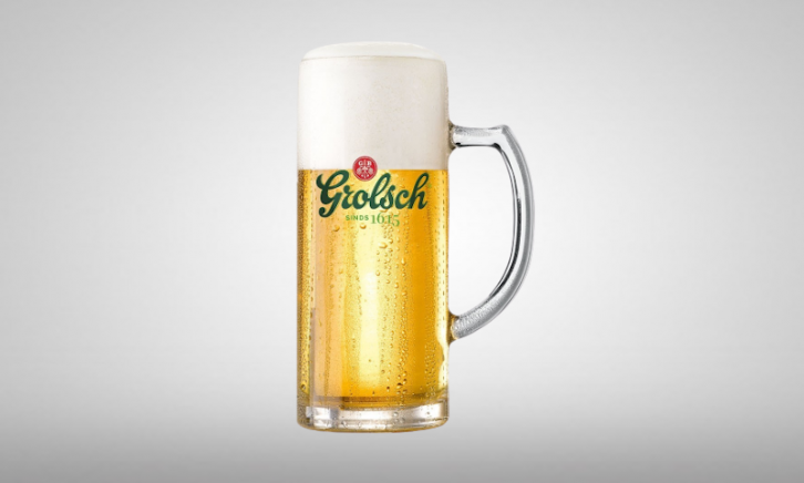 Grolsch halve literpul vol met bier